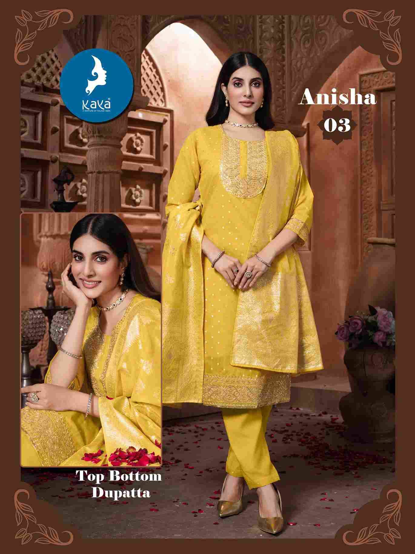 Anisha By Kaya 01 To 06 Series Beautiful Stylish Festive Suits Fancy Colorful Casual Wear & Ethnic Wear & Ready To Wear Chanderi Jacquard Dresses At Wholesale Price