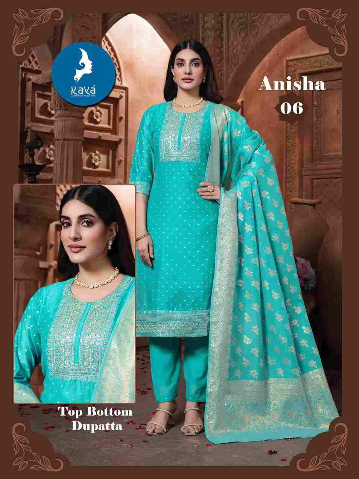 Anisha By Kaya 01 To 06 Series Beautiful Stylish Festive Suits Fancy Colorful Casual Wear & Ethnic Wear & Ready To Wear Chanderi Jacquard Dresses At Wholesale Price