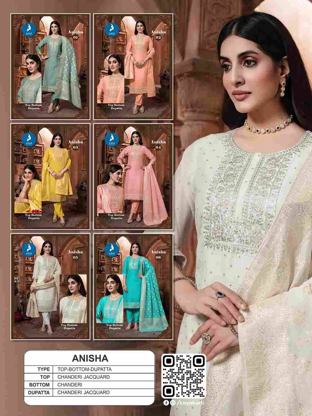 Anisha By Kaya 01 To 06 Series Beautiful Stylish Festive Suits Fancy Colorful Casual Wear & Ethnic Wear & Ready To Wear Chanderi Jacquard Dresses At Wholesale Price
