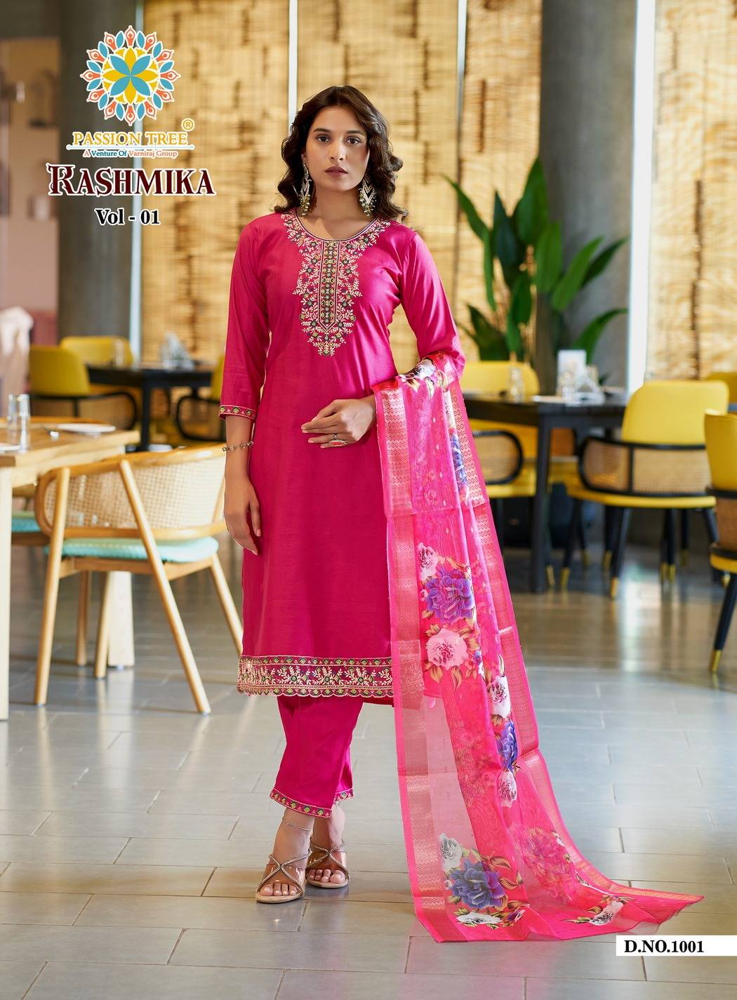 Rashmika Vol-1 By Passion Tree 1001 To 1008 Series Beautiful Festive Suits Colorful Stylish Fancy Casual Wear & Ethnic Wear Viscose Silk Print Dresses At Wholesale Price