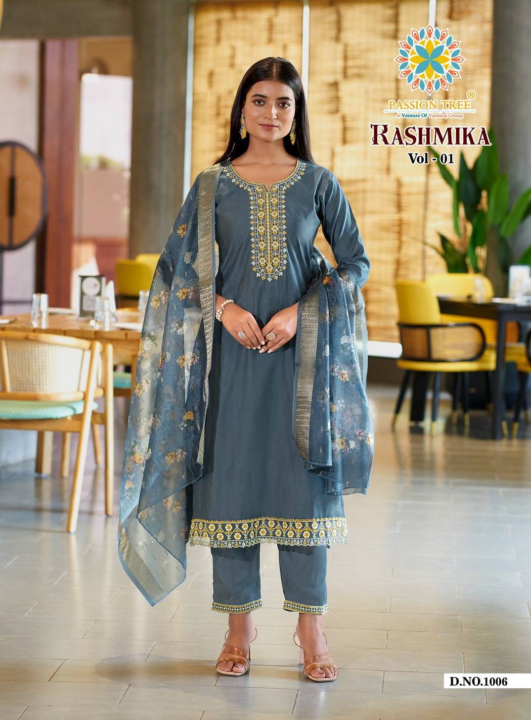 Rashmika Vol-1 By Passion Tree 1001 To 1008 Series Beautiful Festive Suits Colorful Stylish Fancy Casual Wear & Ethnic Wear Viscose Silk Print Dresses At Wholesale Price