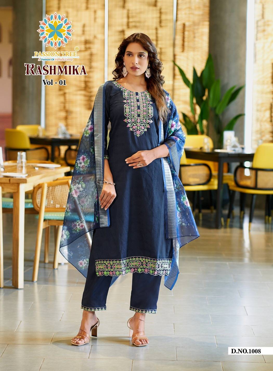 Rashmika Vol-1 By Passion Tree 1001 To 1008 Series Beautiful Festive Suits Colorful Stylish Fancy Casual Wear & Ethnic Wear Viscose Silk Print Dresses At Wholesale Price
