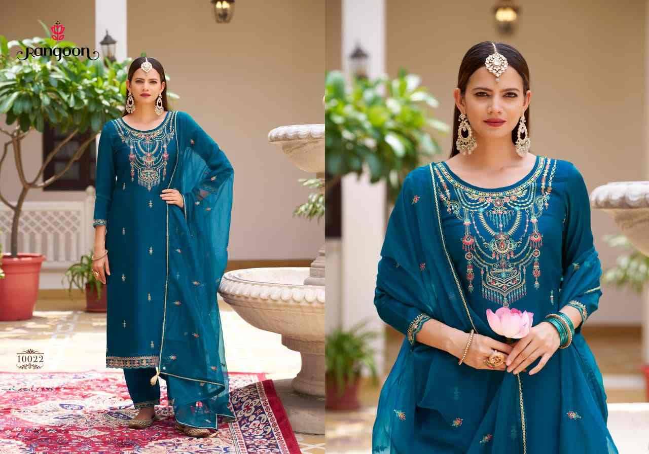 Hemani By Rangoon 10021 To 10024 Series Beautiful Festive Suits Colorful Stylish Fancy Casual Wear & Ethnic Wear Satin Silk Dresses At Wholesale Price