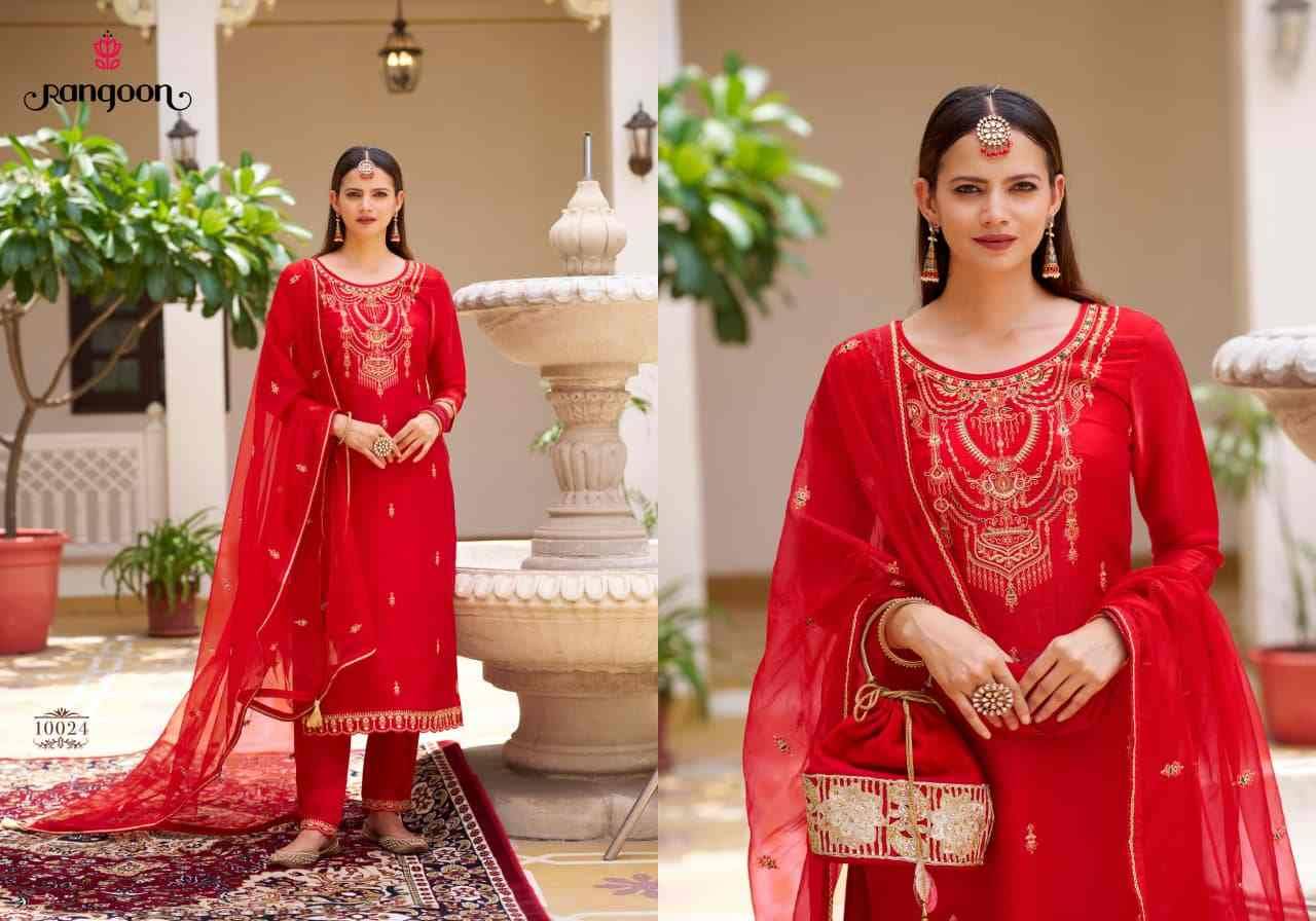 Hemani By Rangoon 10021 To 10024 Series Beautiful Festive Suits Colorful Stylish Fancy Casual Wear & Ethnic Wear Satin Silk Dresses At Wholesale Price