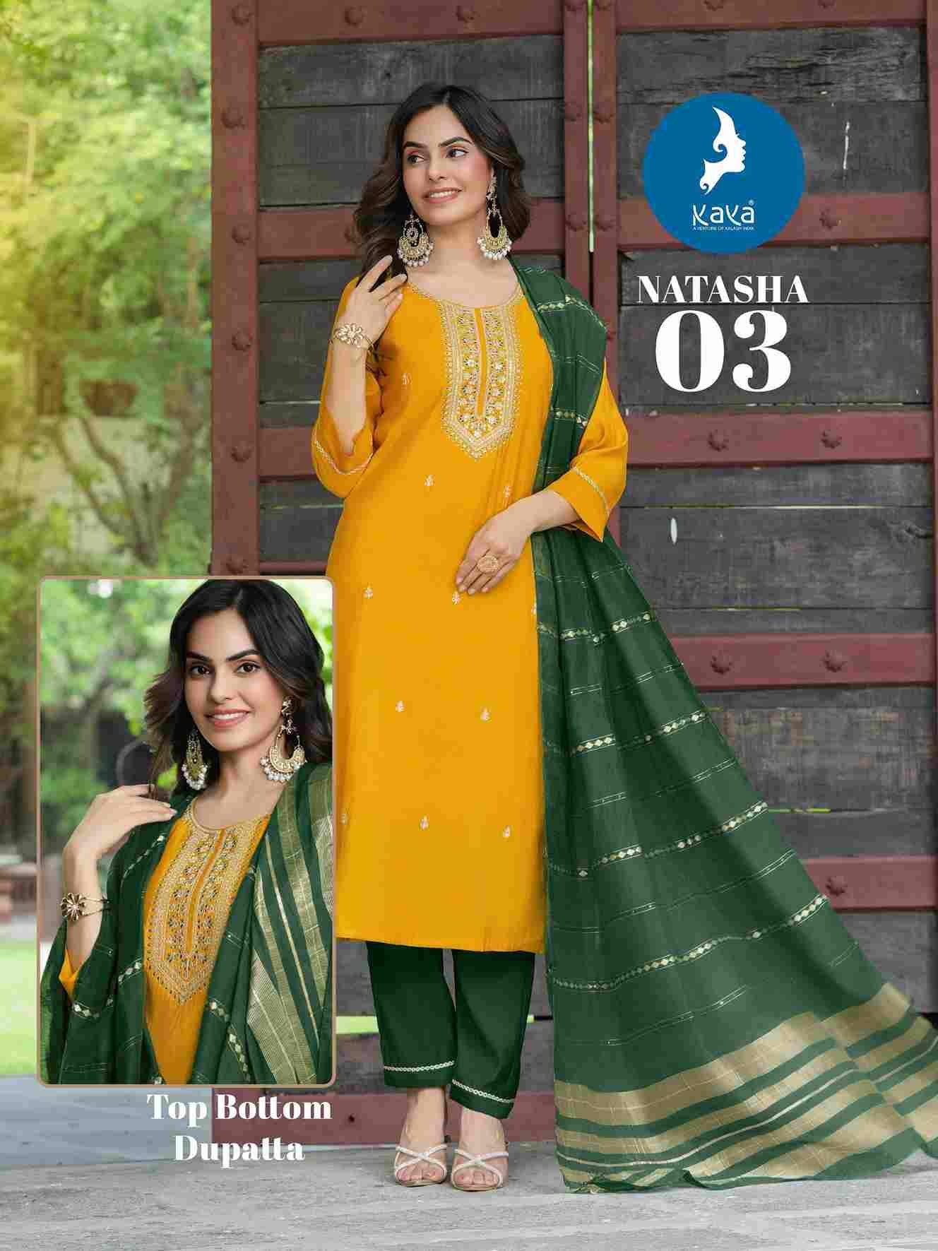 Natasha By Kaya 01 To 06 Series Beautiful Stylish Festive Suits Fancy Colorful Casual Wear & Ethnic Wear & Ready To Wear Roman Silk Dresses At Wholesale Price