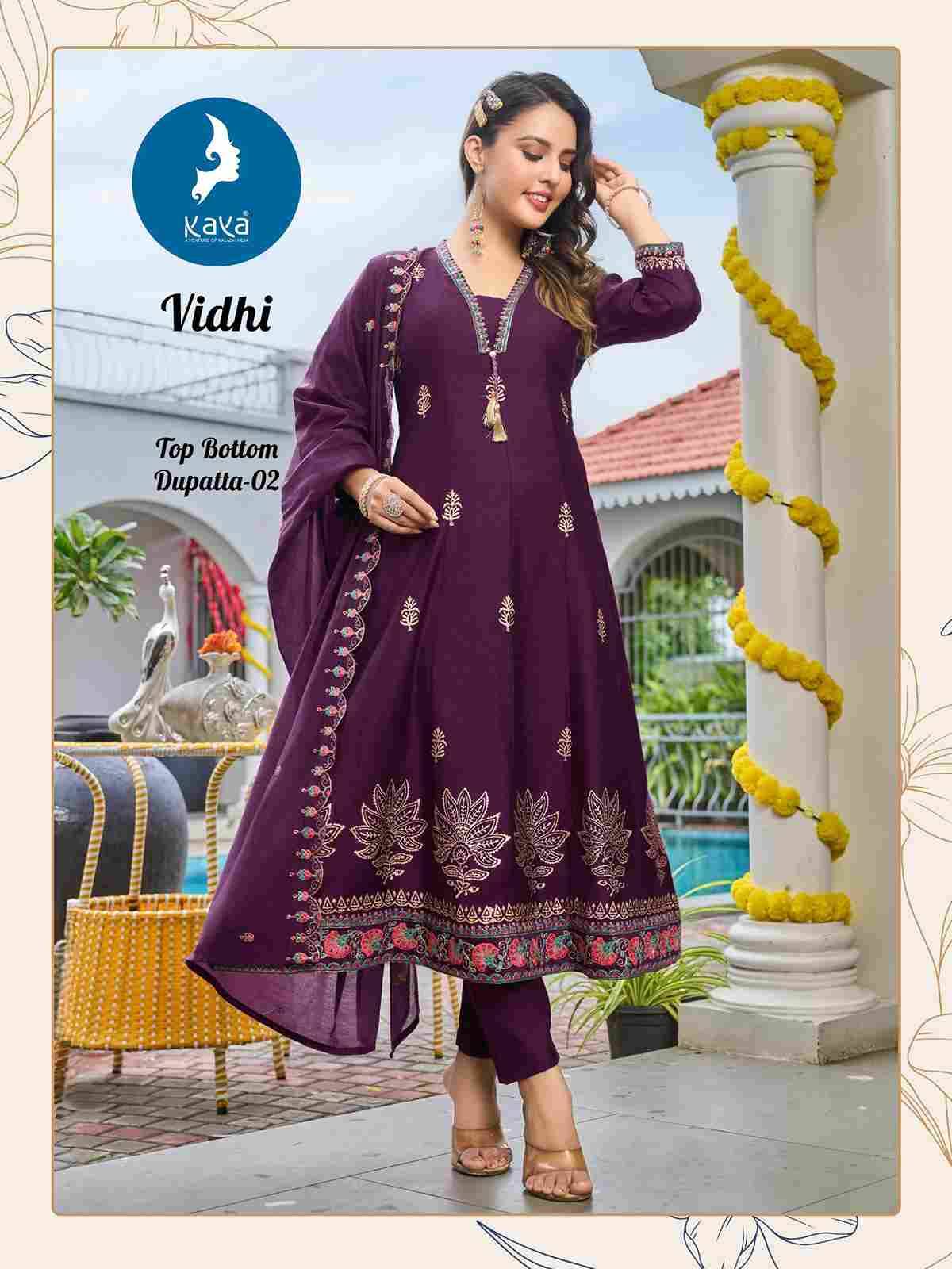 Vidhi By Kaya 01 To 06 Series Beautiful Stylish Anarkali Suits Fancy Colorful Casual Wear & Ethnic Wear & Ready To Wear Vertican Dresses At Wholesale Price
