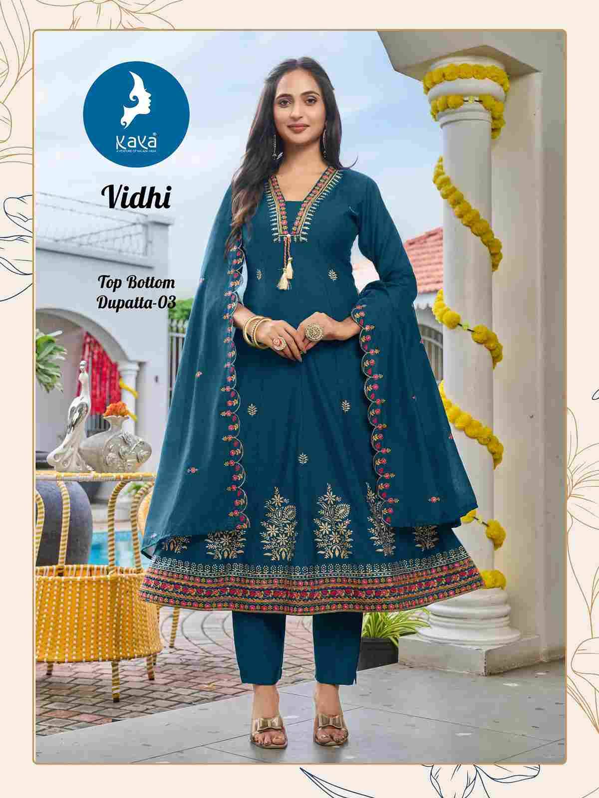 Vidhi By Kaya 01 To 06 Series Beautiful Stylish Anarkali Suits Fancy Colorful Casual Wear & Ethnic Wear & Ready To Wear Vertican Dresses At Wholesale Price