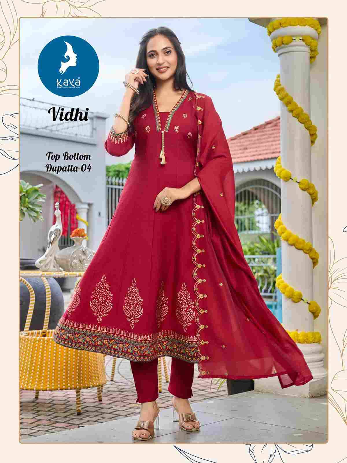 Vidhi By Kaya 01 To 06 Series Beautiful Stylish Anarkali Suits Fancy Colorful Casual Wear & Ethnic Wear & Ready To Wear Vertican Dresses At Wholesale Price