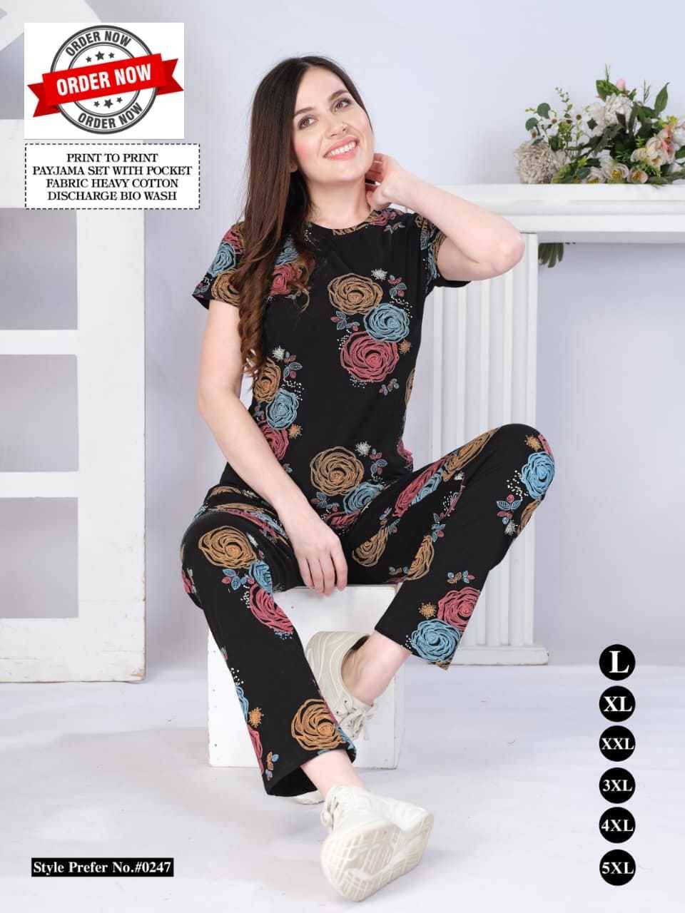 Summer Special Vol-247 By Kaamiri 247-A To 247-F Series Designer Stylish Fancy Colorful Beautiful Party Wear & Ethnic Wear Collection Heavy Hosiery Cotton Night Suits At Wholesale Price