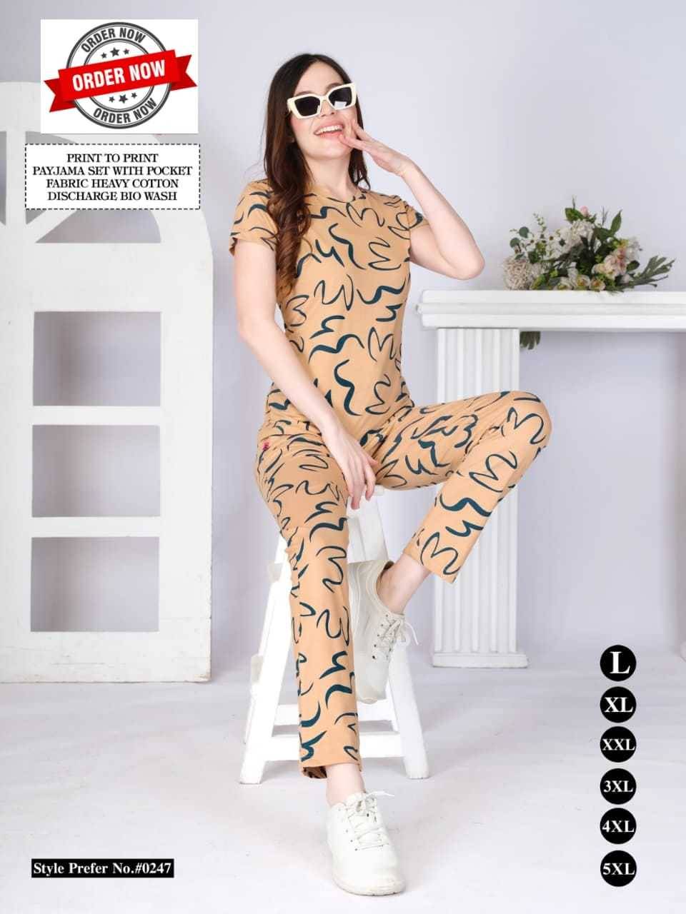Summer Special Vol-247 By Kaamiri 247-A To 247-F Series Designer Stylish Fancy Colorful Beautiful Party Wear & Ethnic Wear Collection Heavy Hosiery Cotton Night Suits At Wholesale Price