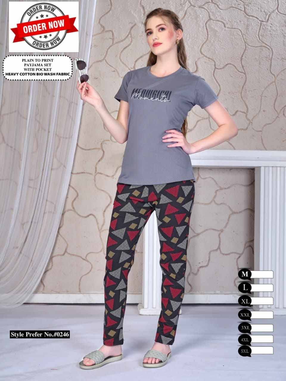 Summer Special Vol-246 By Kaamiri 246-A To 246-F Series Designer Stylish Fancy Colorful Beautiful Party Wear & Ethnic Wear Collection Heavy Hosiery Cotton Night Suits At Wholesale Price