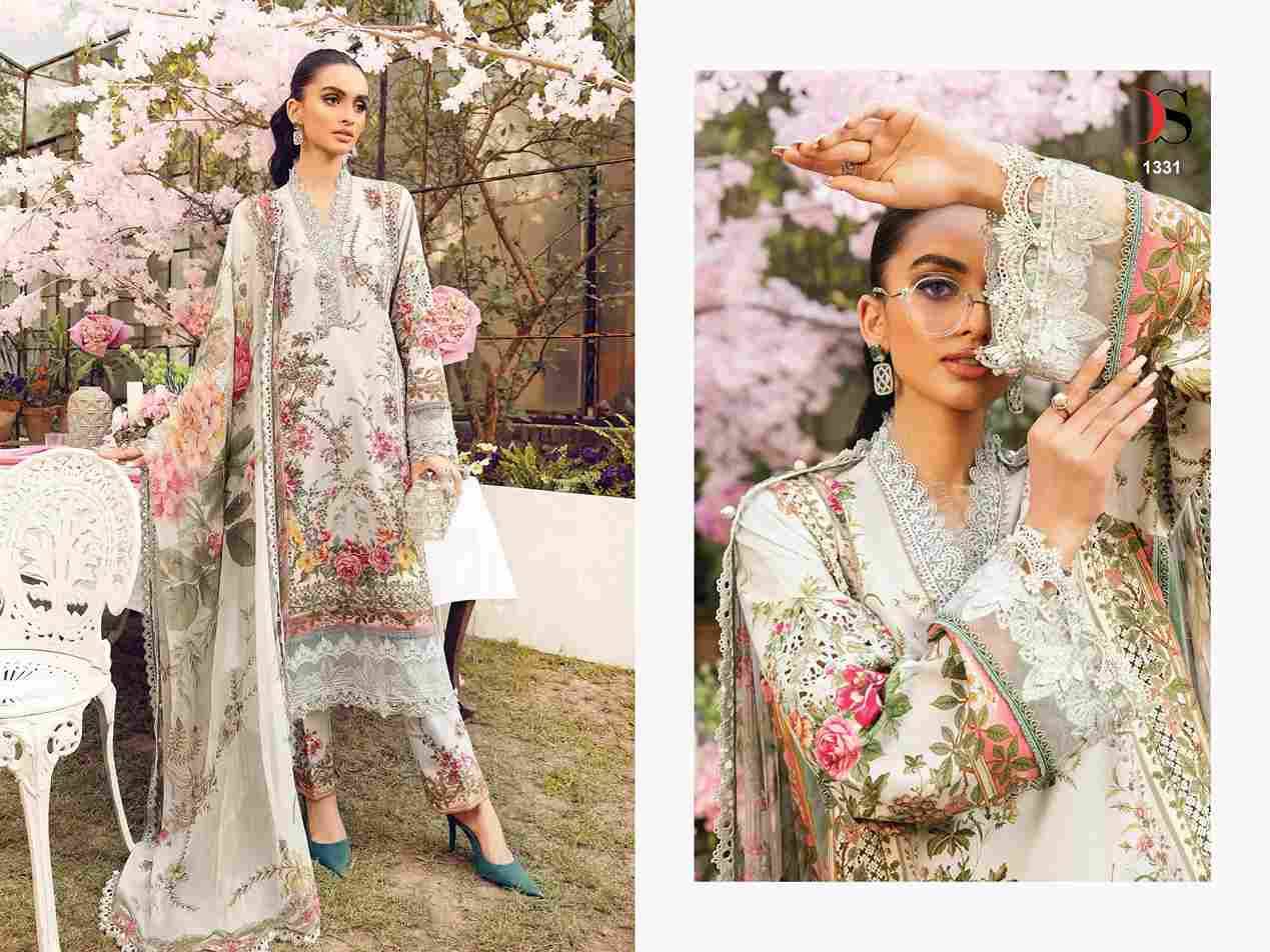 Maria.B. Mprint-25 Vol-2 By Deepsy Suits 1331 To 1338 Series Pakistani Stylish Beautiful Colourful Printed & Embroidered Party Wear & Occasional Wear Pure Cotton Dresses At Wholesale Price