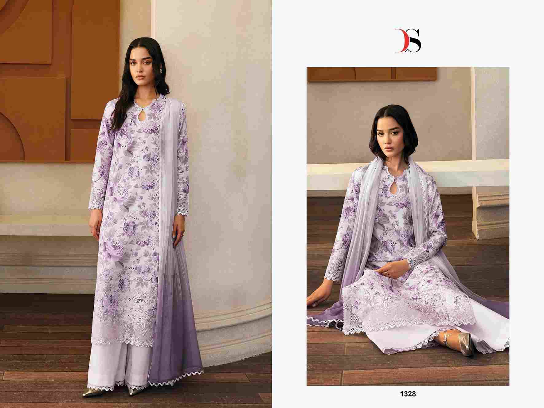 Afrozeh Lawn-25 By Deepsy Suits 1321 To 1328 Series Pakistani Stylish Beautiful Colourful Printed & Embroidered Party Wear & Occasional Wear Pure Cotton Dresses At Wholesale Price