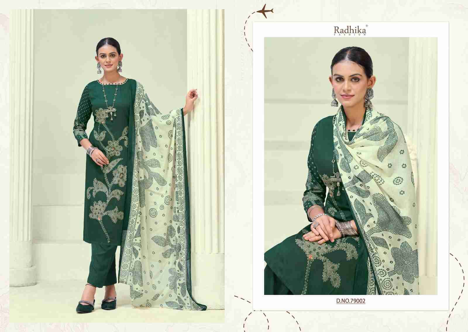 Jivika Vol-5 By Azara 79001 To 79004 Series Beautiful Stylish Festive Suits Fancy Colorful Casual Wear & Ethnic Wear & Ready To Wear Jam Cotton Print Dresses At Wholesale Price