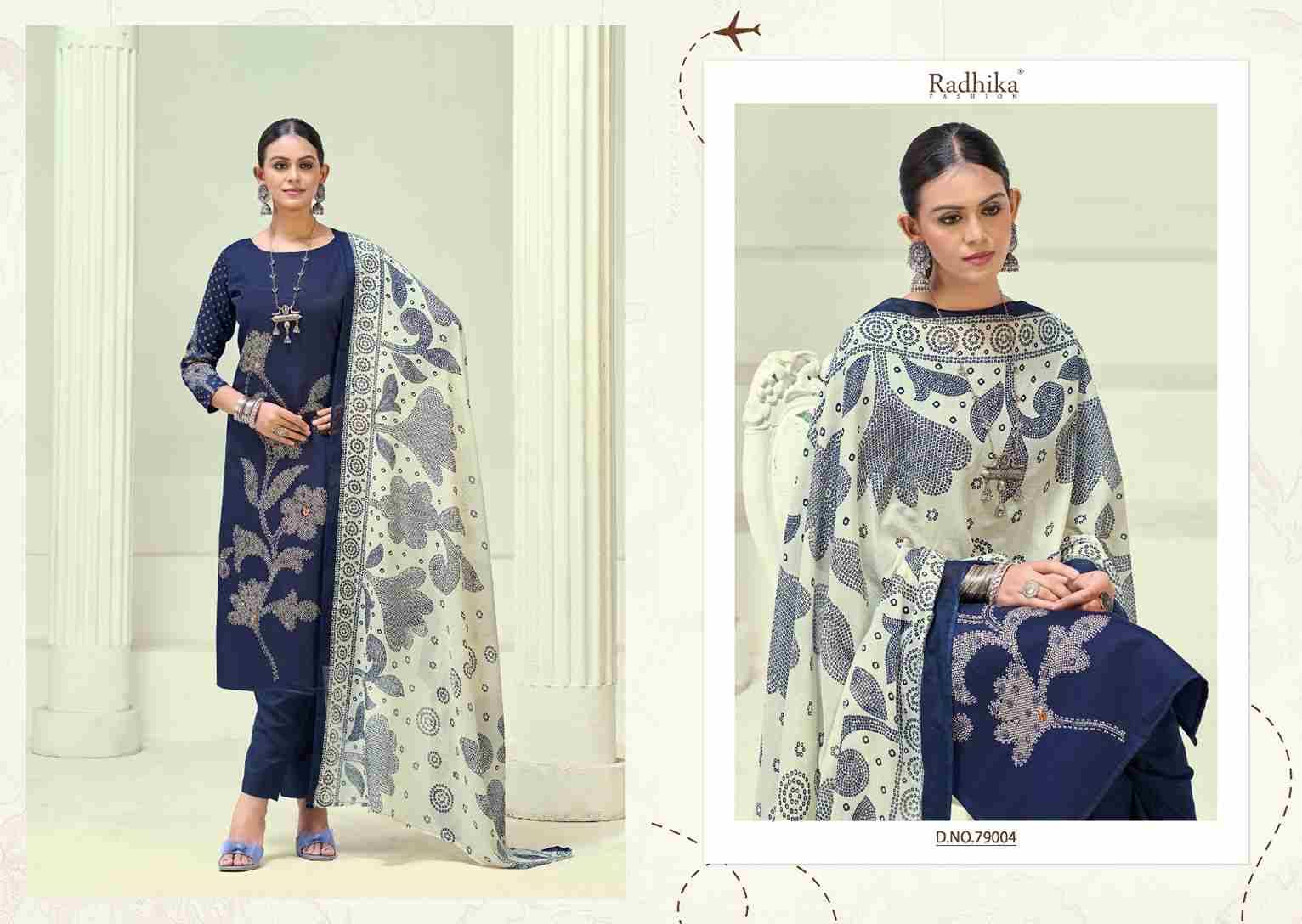 Jivika Vol-5 By Azara 79001 To 79004 Series Beautiful Stylish Festive Suits Fancy Colorful Casual Wear & Ethnic Wear & Ready To Wear Jam Cotton Print Dresses At Wholesale Price
