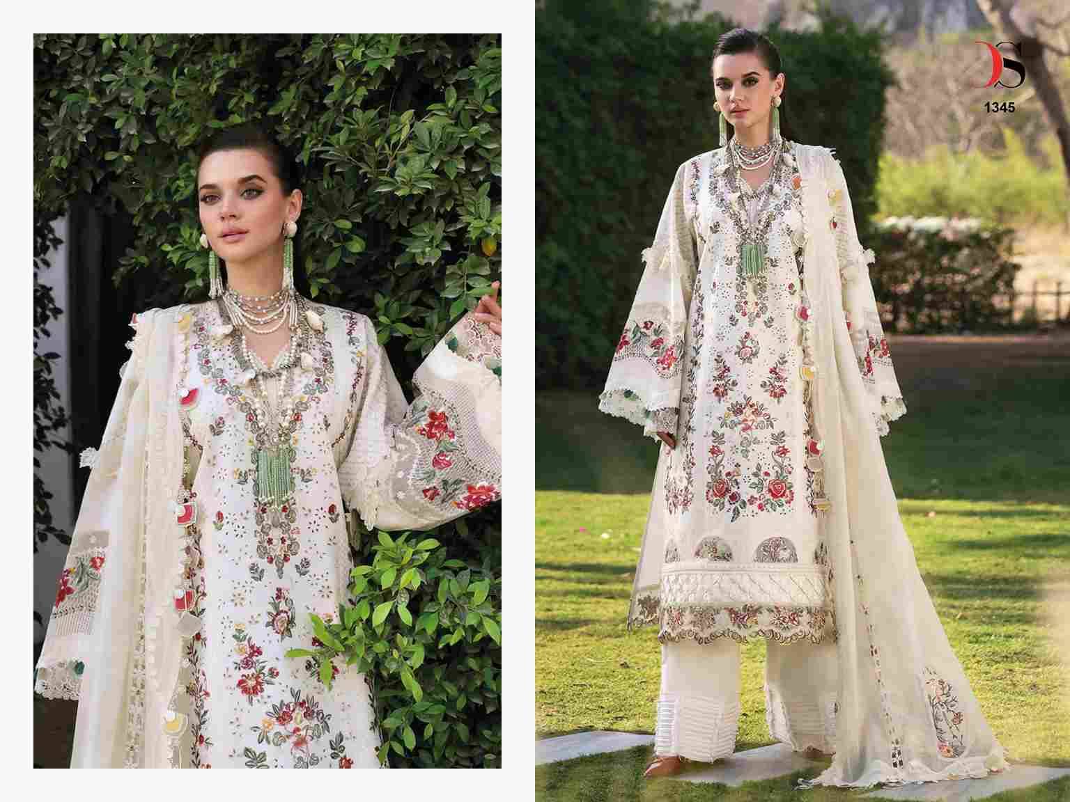 Adan Inlay Premium-25 By Deepsy Suits 1341 To 1346 Series Pakistani Stylish Beautiful Colourful Printed & Embroidered Party Wear & Occasional Wear Pure Cotton Dresses At Wholesale Price