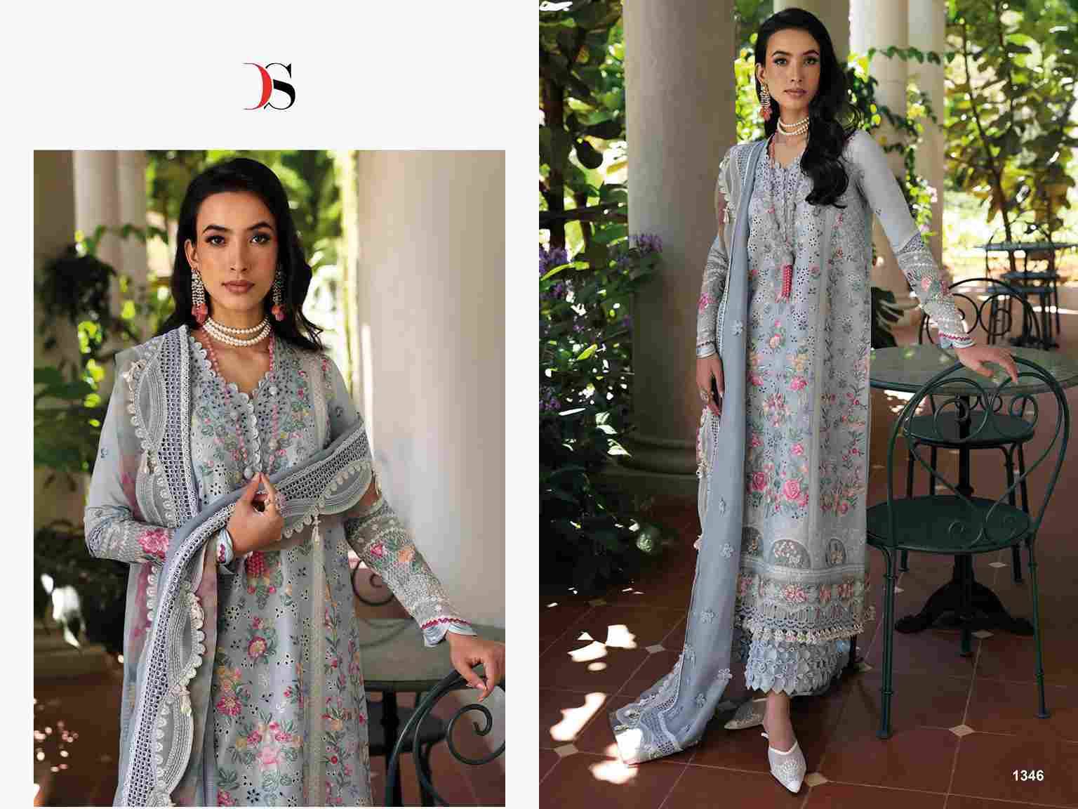 Adan Inlay Premium-25 By Deepsy Suits 1341 To 1346 Series Pakistani Stylish Beautiful Colourful Printed & Embroidered Party Wear & Occasional Wear Pure Cotton Dresses At Wholesale Price