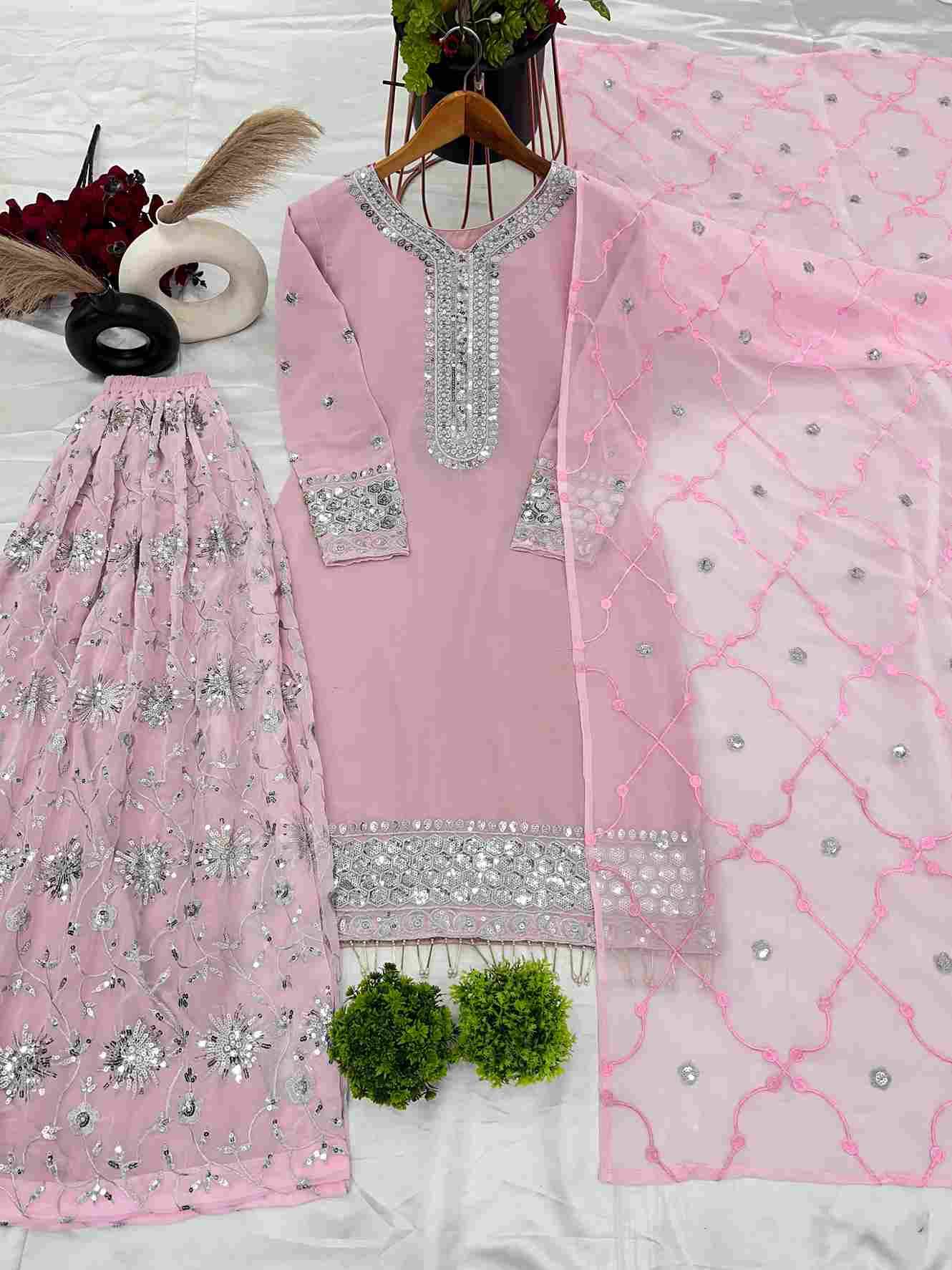 Sf-1068 By Fashid Wholesale Beautiful Stylish Fancy Colorful Casual Wear & Ethnic Wear Pure Heavy Fuax Georgette Dresses At Wholesale Price