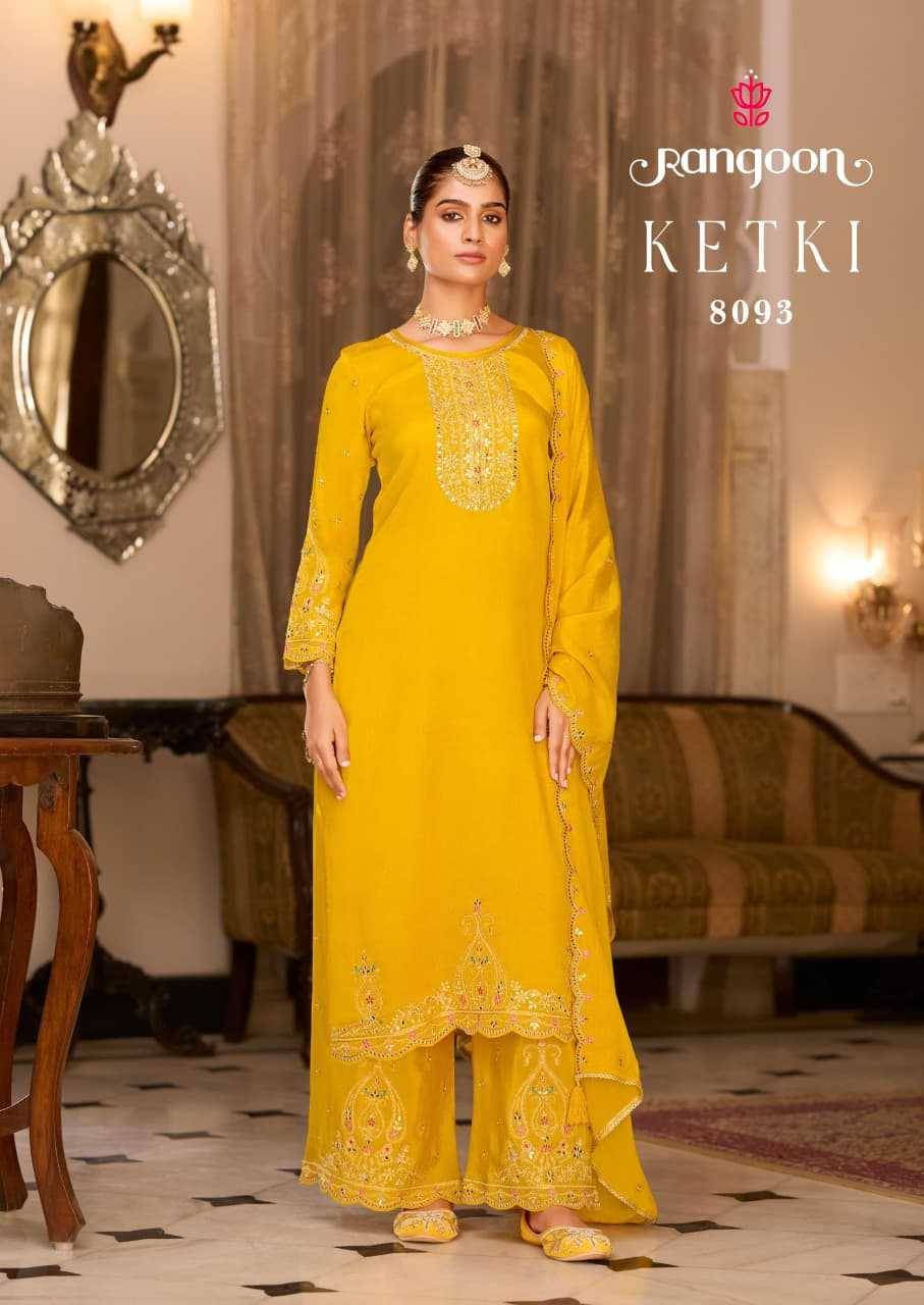 Ketki By Rangoon 8091 To 8094 Series Beautiful Festive Suits Colorful Stylish Fancy Casual Wear & Ethnic Wear Chinnon Dresses At Wholesale Price