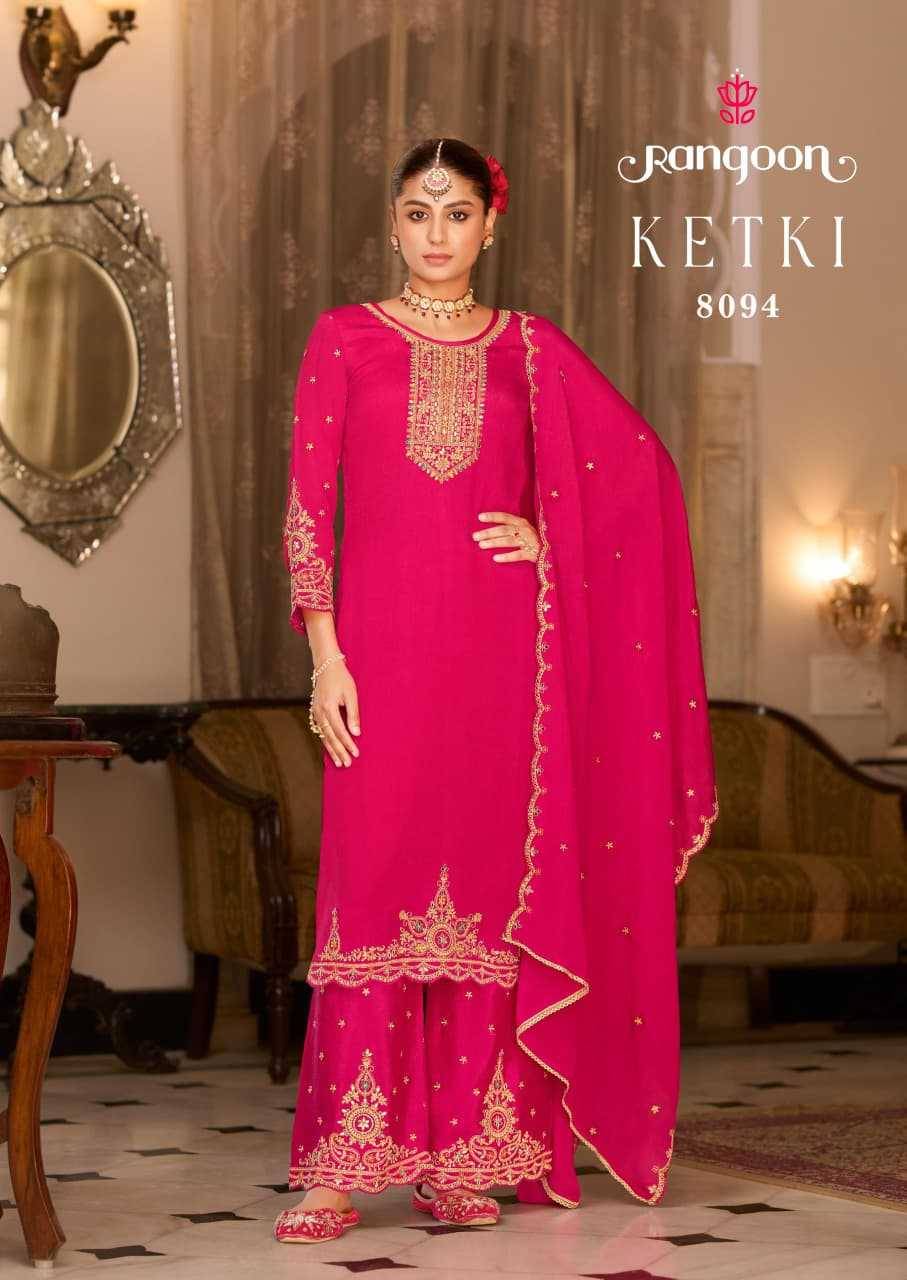 Ketki By Rangoon 8091 To 8094 Series Beautiful Festive Suits Colorful Stylish Fancy Casual Wear & Ethnic Wear Chinnon Dresses At Wholesale Price