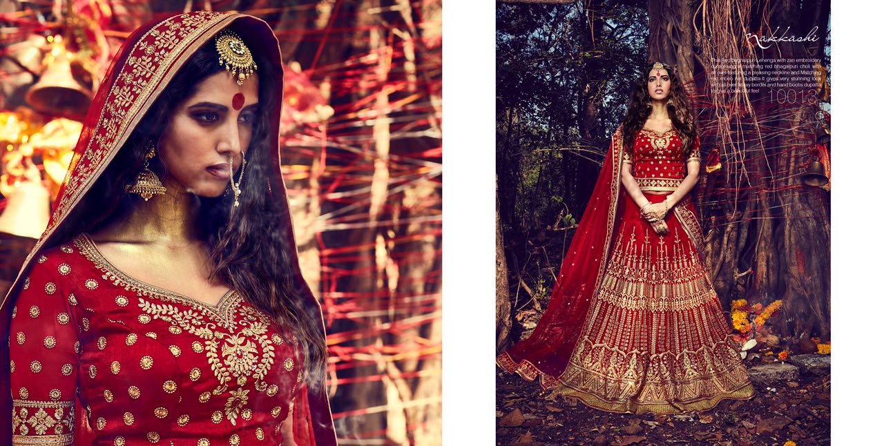 Bridal Carnival By Nakkashi 10007 To 10015 Series Indian Traditional Beautiful Stylish Designer Heavy Embroidered Party Wear Fancy Lehengas At Wholesale Price