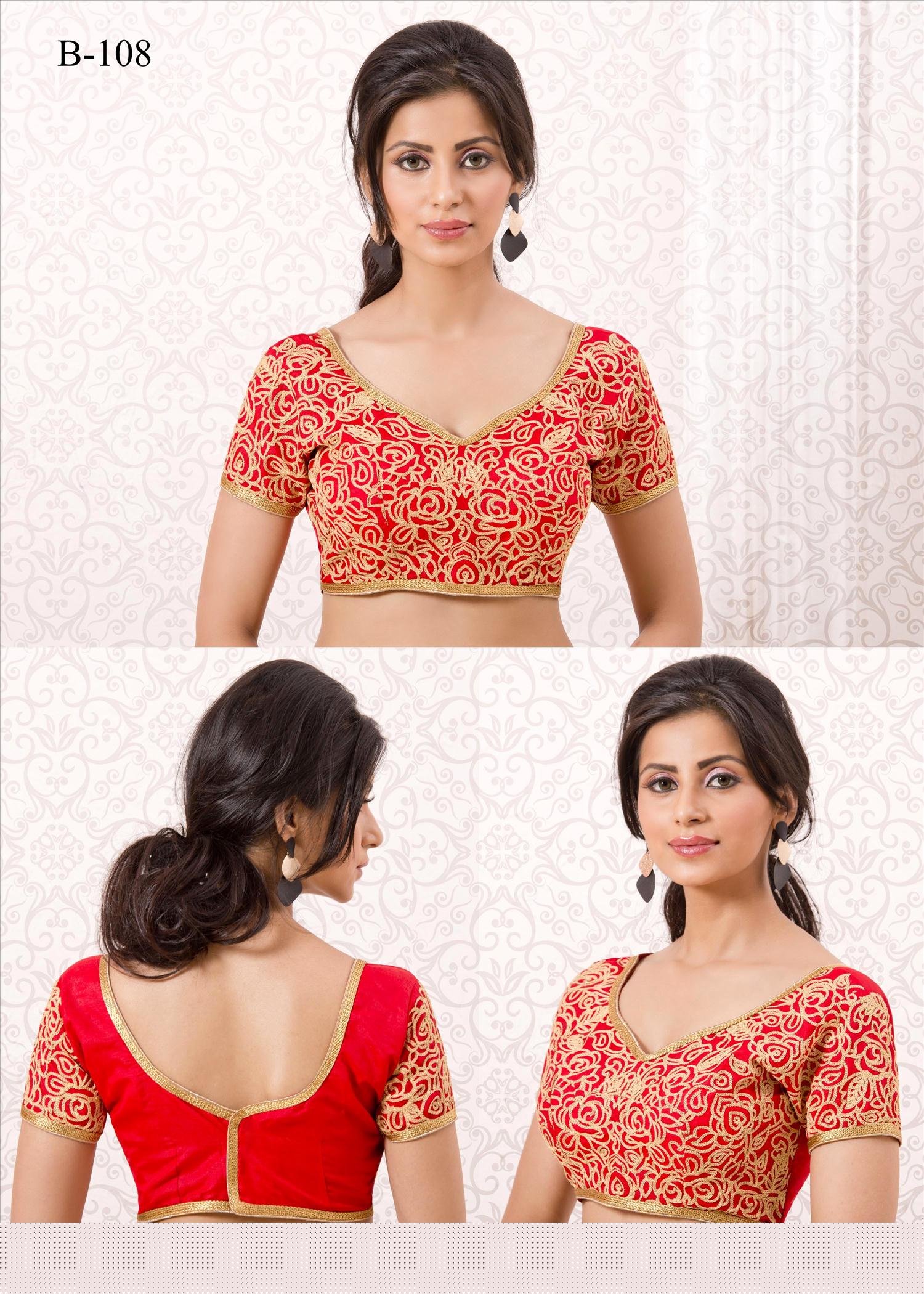 Designer Blouse Vol-1 By Varsiddhi Fashions 101 To 111 Series Beautiful Stylish Designer Embroidered Banglori Silk Blouse At Wholesale Price