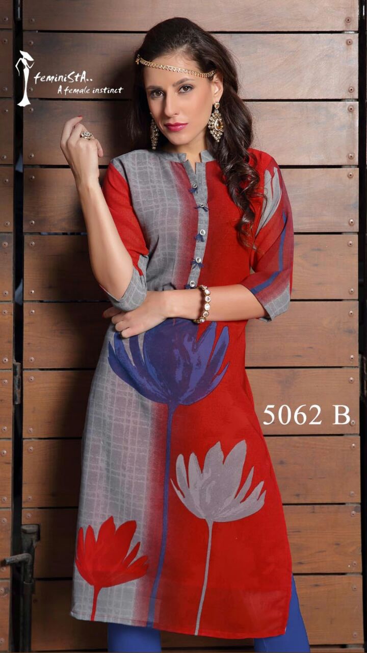 Soul Vol-11 By Arena Fashions 5061a To 5066b Series Western Beautiful Stylish Designer Floral Printed Casual Wear Party Wear Ready To Wear Georgette Kurtis At Wholesale Price