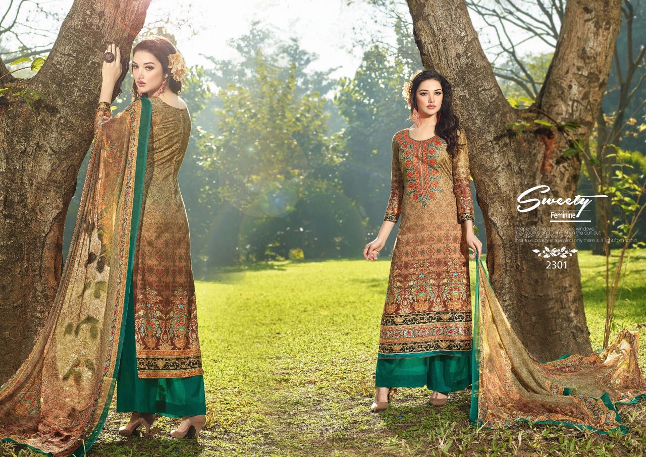 Muse Vol 23 By Mayur Fashion 2301 To 2310 Series Beautiful Stylish Designer Digital Printed And Embroidered Party Wear Cotton Satin Dresses At Wholesale Price