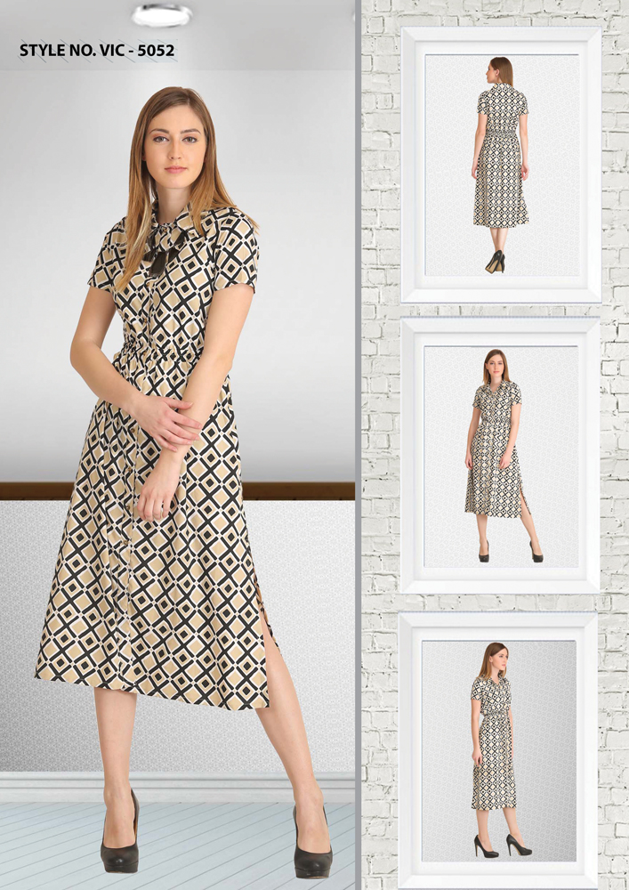 Relode By Victorian Clothing 5050 To 5057 Series Western Stylish Designer Floral Printed Ready To Wear Casual Wear Rayon Kurtis At Wholesale Price