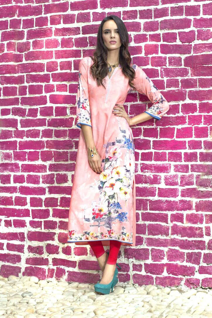 Urbanari By Arena Fashions Western Beautiful Designer Floral Digital Printed Casual Wear Ready To Wear Western Wear Rayon Kurtis At Wholesale Price