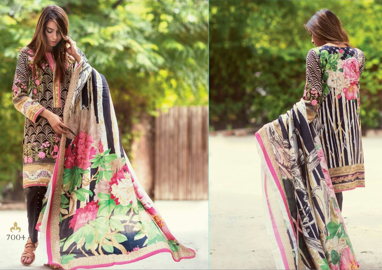 Vintage-7  Kvc 7001 To 7006 Series Beautiful Colourful Embroidered Party Wear Casual Wear Occasional Wear Printed Cotton Dresses At Wholesale Price