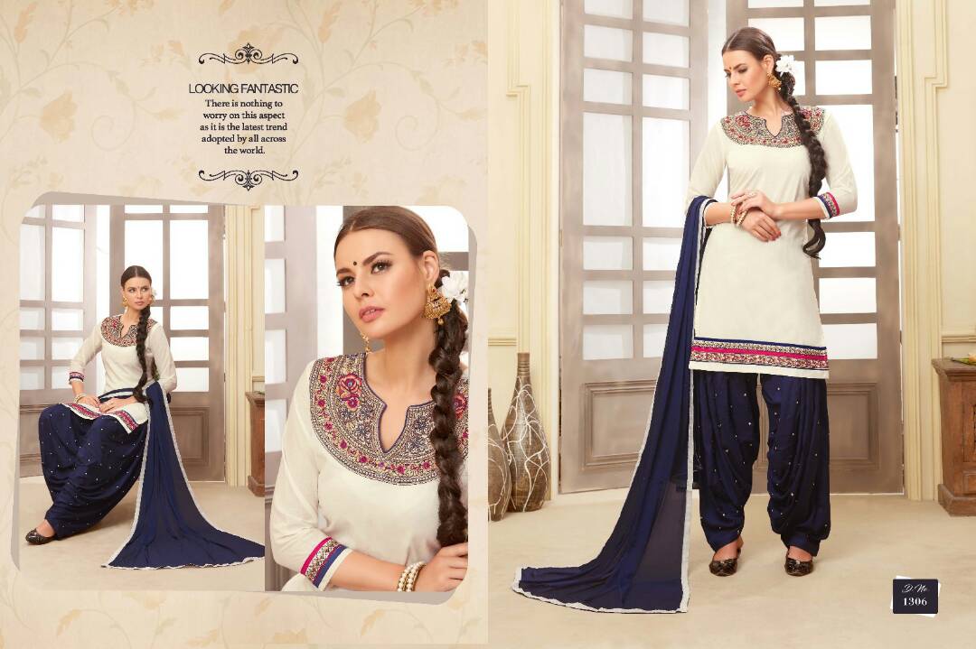 Punjabi House 1301 To 1310 Series By Veera Tex Beautiful Embroidered Stylish Colorful Pretty Party Wear Occasional Wear Casual Wear Printed Cotton Dresses At Wholesale Price
