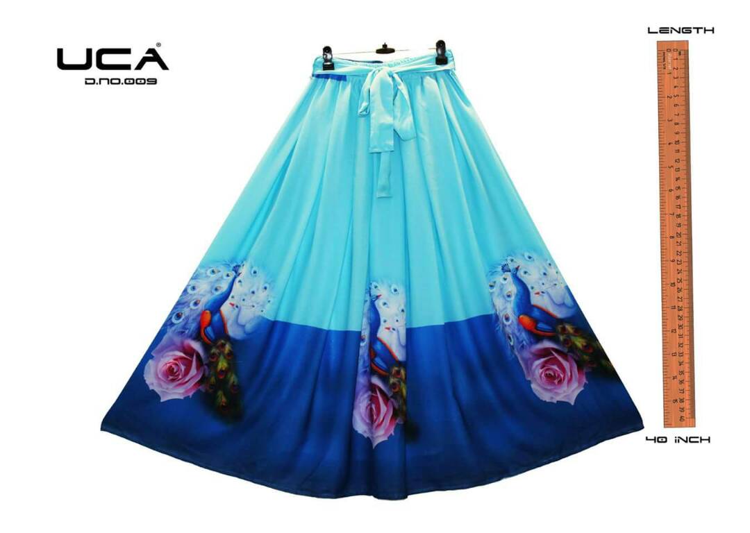 Printed Skirt-11 001 To 017 Series By Uca Beautiful Colourful Stylish Fancy Pretty Party Wear Occasional Wear Casual Wear Printed Georgette Skirt At Wholesale Price