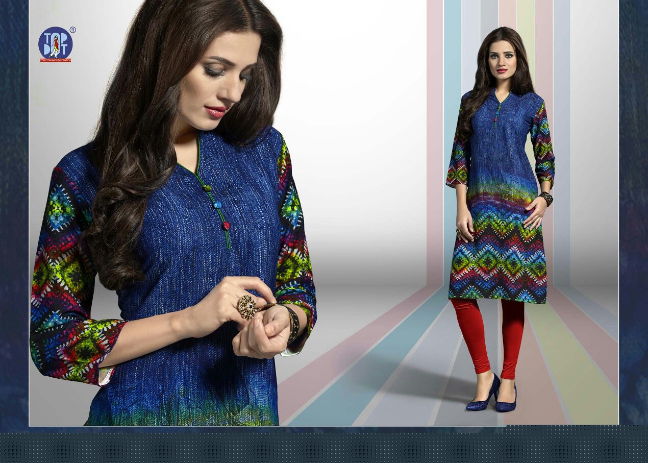 Indigo Rush By Top Dot 111 To 118 Series Indian Designer Colorful Beautiful Casual Wear And Ready To Wear Superior Georgette Printed Kurtis At Wholesale Price