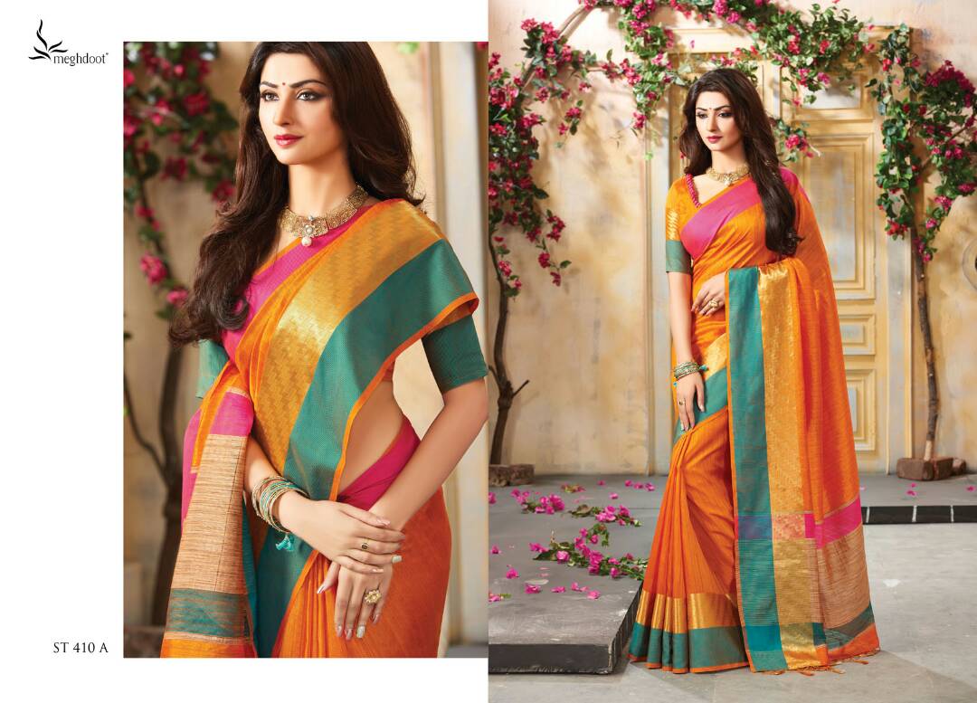 Tassels By Meghdoot 364 To 486c Series Indian Beautiful Colorful Fancy Party Wear & Traditional Wear Pure Cotton Printed Sarees At Wholesale Price