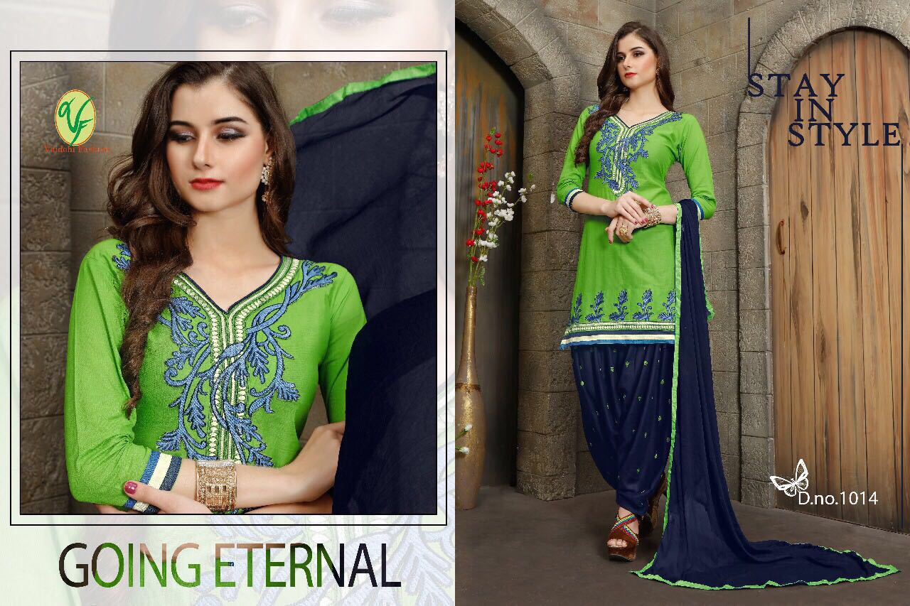 Gracia Vol-2 By Vaidehi Fashion 1011 To 1017 Series Designer Patiyala Suits Beautiful Stylish Ethnic Wear Fancy Party Wear & Occasional Wear Cambric Cotton Dresses At Wholesale Price
