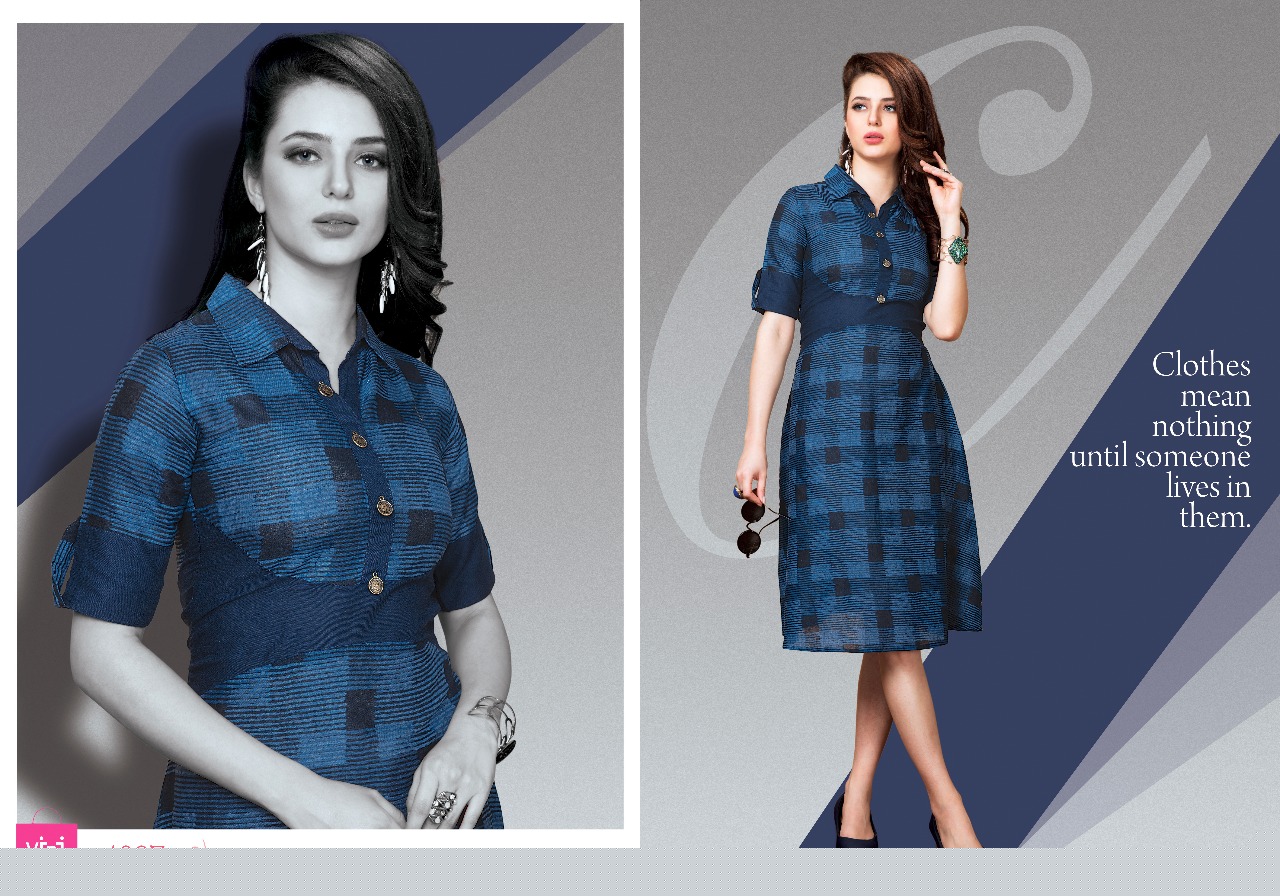 Grace Lyn By Vini 1001 To 1009 Series Designer Western Kurtis Fancy Casual Wear & Ready To Wear Rayon & Cotton Printed Kurtis At Wholesale Price