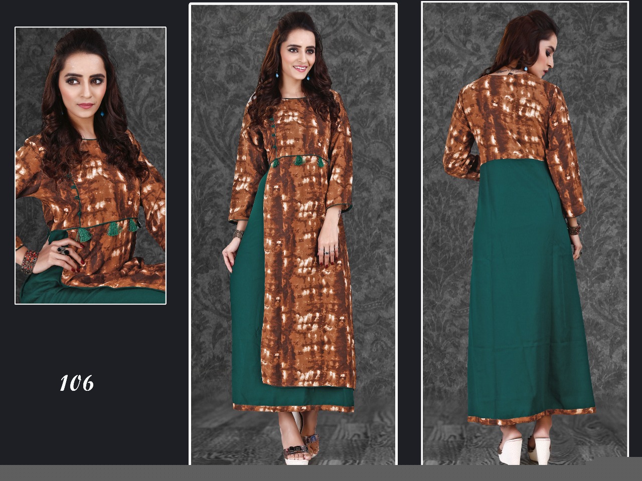 Adaa Vol-2 By Jugnii 101 To 106 Series Stylish Beautiful Long Kurtis Colorful Fancy Casual Wear & Ready To Wear Classic Cotton Printed Kurtis At Wholesale Price