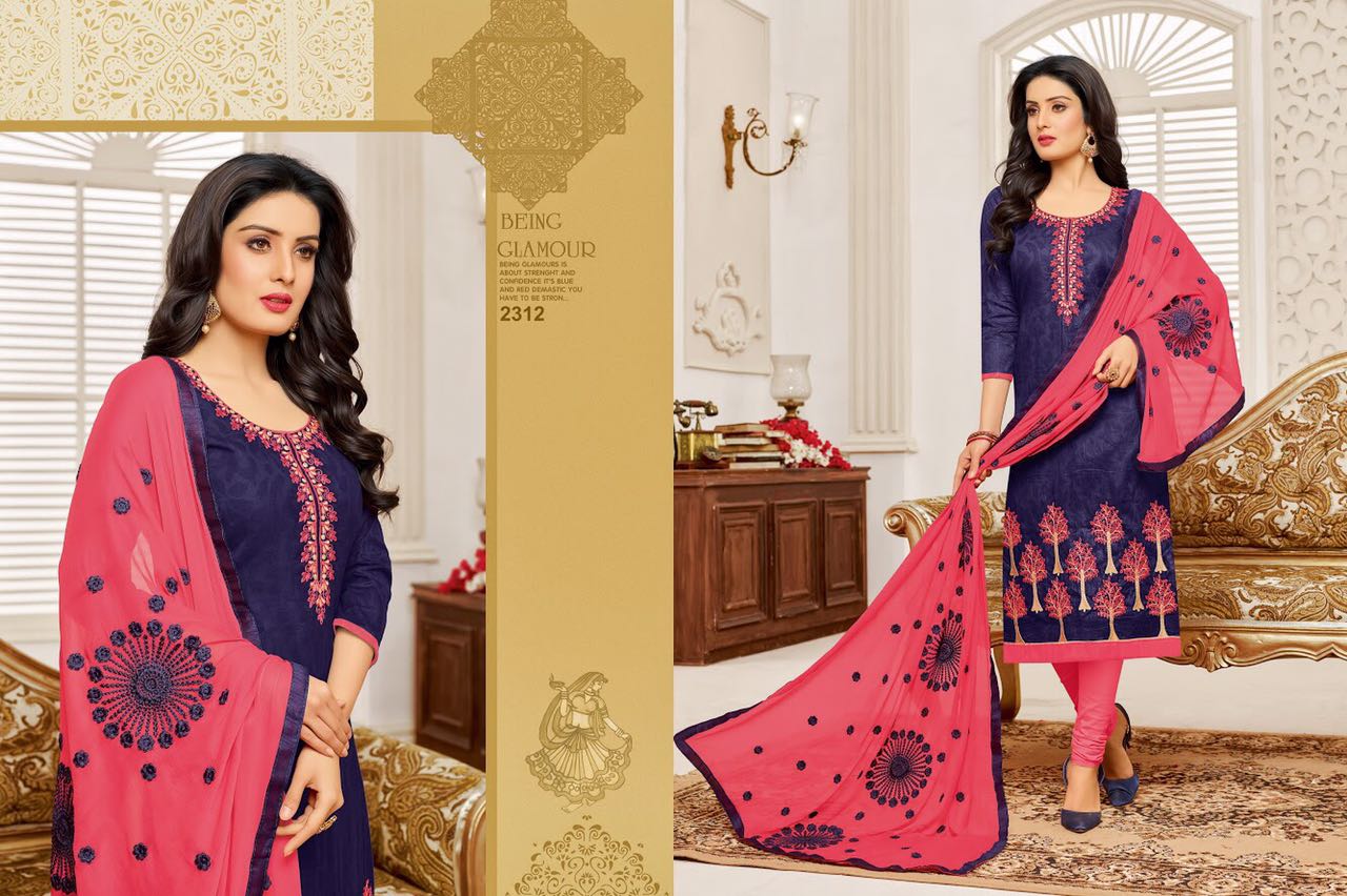 Kashmiri Beauty Vol-7 By Rr Fashion 2301 To 2312 Series Beautiful Embroidered Work Suits Colorful Ethnic Wear & Occasional Wear Cambric Jacquard Dresses At Wholesale Price