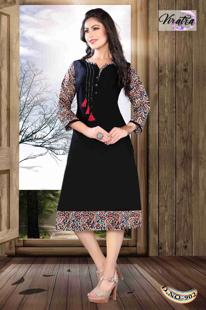 Mariya Vol-1 By Viratra Tex Beautiful Stylish Colorful Fancy Casual Wear & Ready To Wear Cotton Slub Printed Kurtis At Wholesale Price