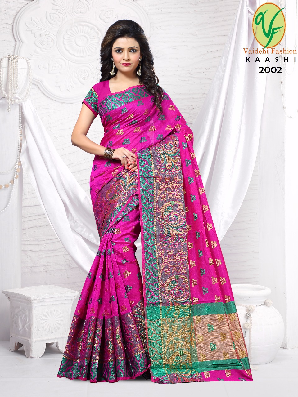 Kaashi By Vaidehi Fashion 2001 To 2005 Series Beautiful Colorful Fancy Stylish Traditional Wear & Occasional Wear Silk Printed Sarees At Wholesale Price