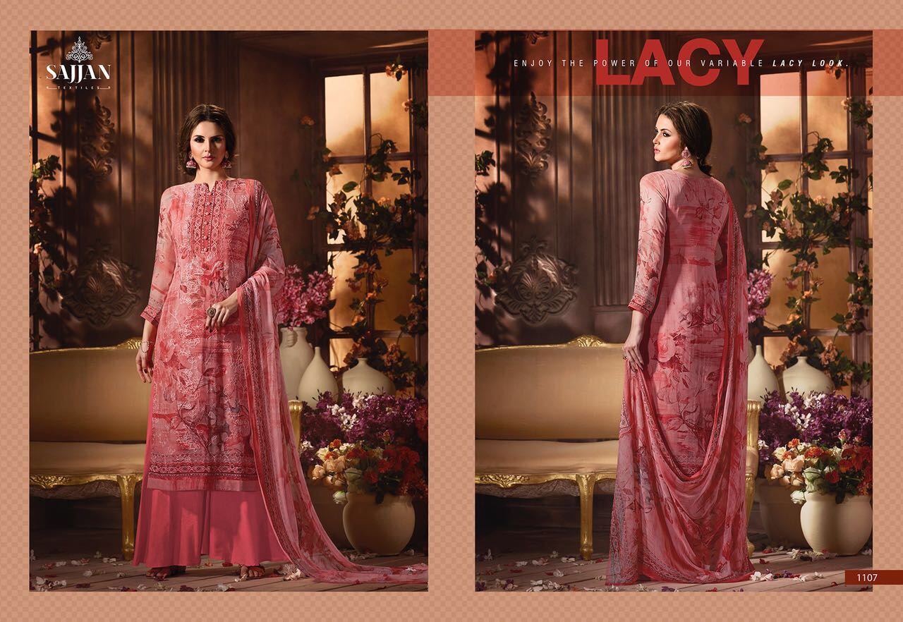 Rose Vol-11 By Sajjan 1101 To 1109 Series Beautiful Designer Pakistani Suits With Aari Work Fancy Casual Wear & Occasional Wear Visscos Georgette Printed Dresses At Wholesale Price