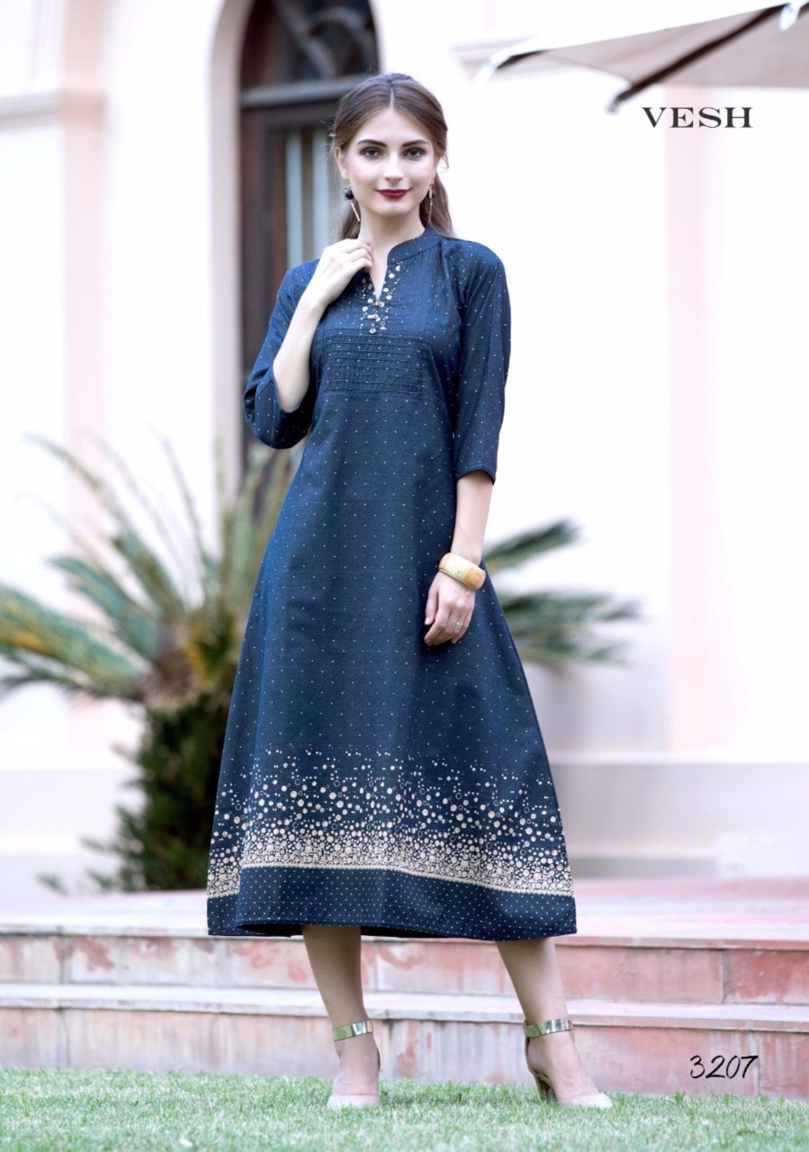 Denim Story By Vesh 3201 To 3208 Series Beautiful Colorful Stylish Fancy Casual Wear & Party Wear Denim Printed Kurtis At Wholesale Price