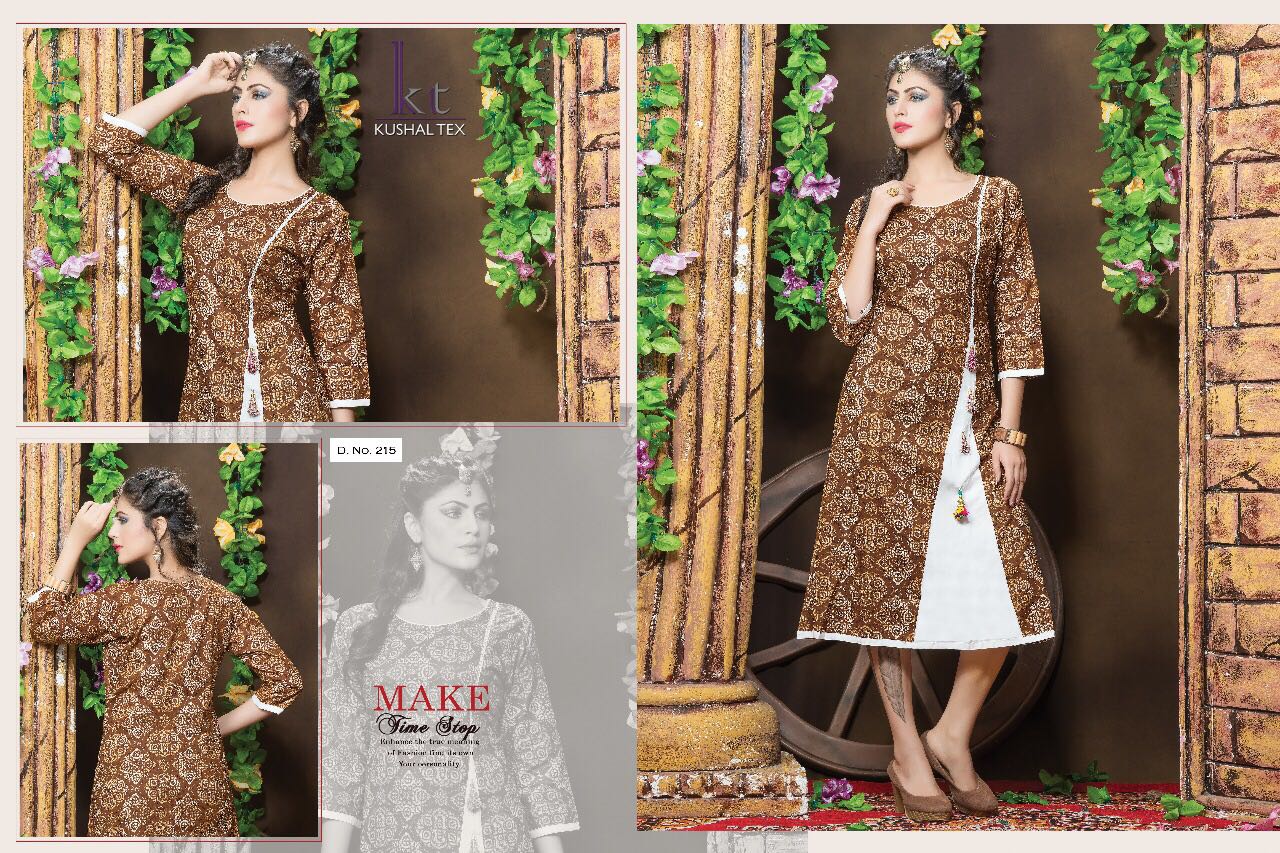 Frepic By Kushal Tex 207 To 217 Series Beautiful Stylish Colorful Fancy Casual Wear & Ethnic Wear Heavy Rayon Printed Kurtis At Wholesale Price