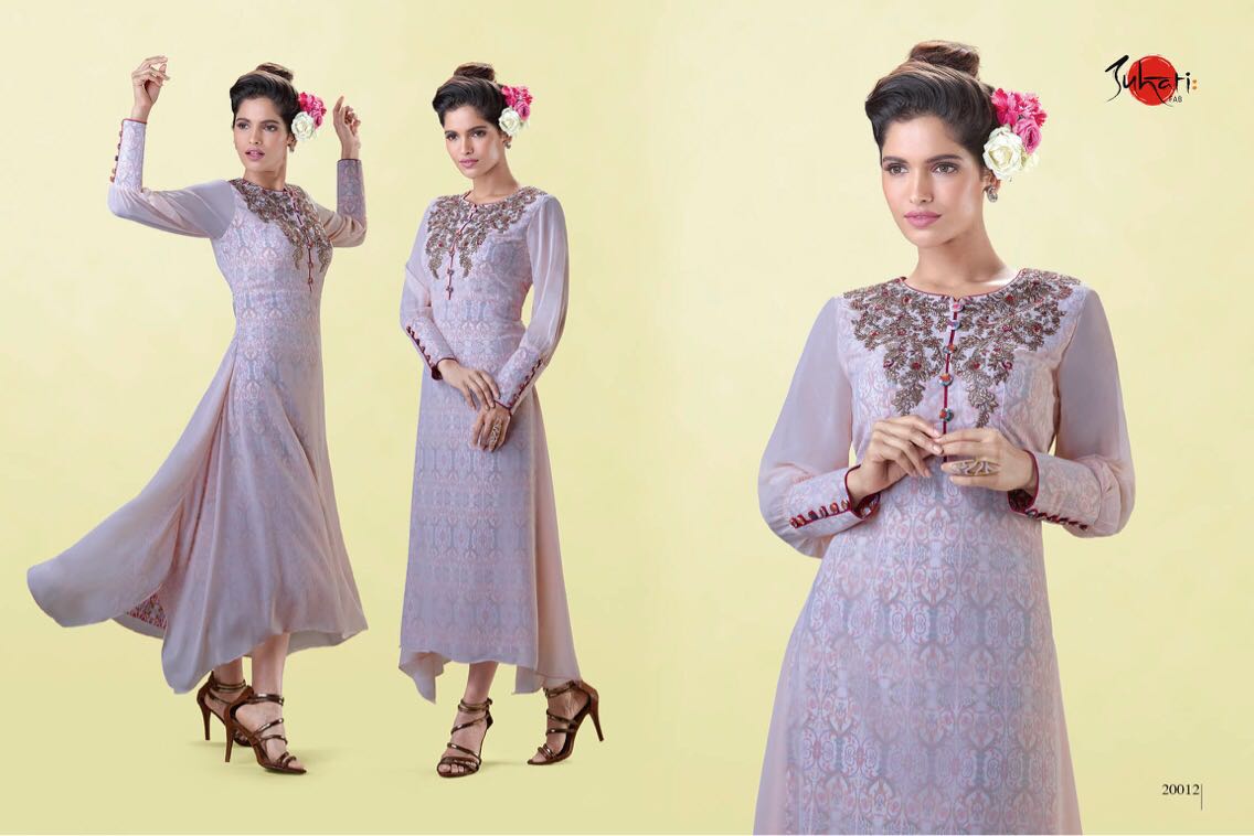 Myra Vol-2 By Suhati Fab 20007 To 20013 Designer Beautiful Colorful Fancy Party Wear & Ethnic Wear Faux Georgette Embroidered Kurtis At Wholesale Price