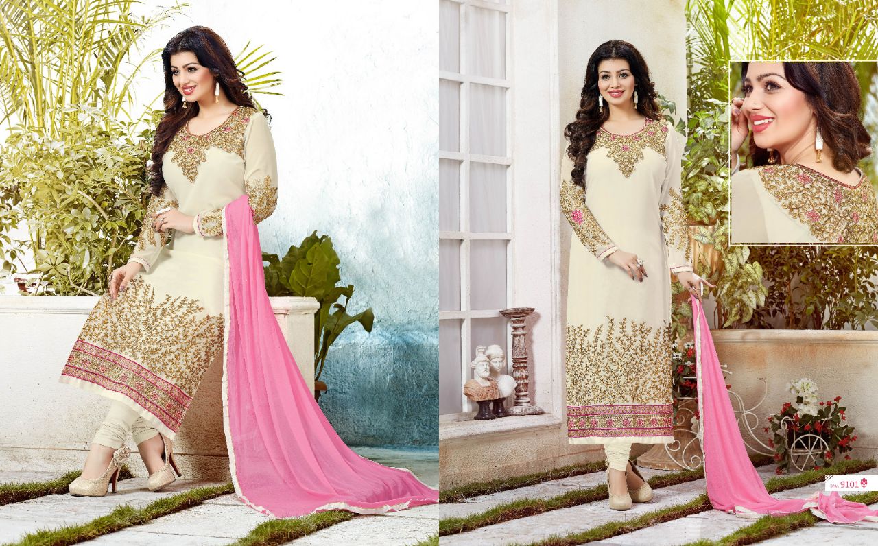(sale)-nakshatra Vol-1 By Nakshatra 9101 To 9108 Series Indian Designer Beautiful Collection Occasional Wear & Party Wear Georgette Embroidered Dresses At Wholesale Price