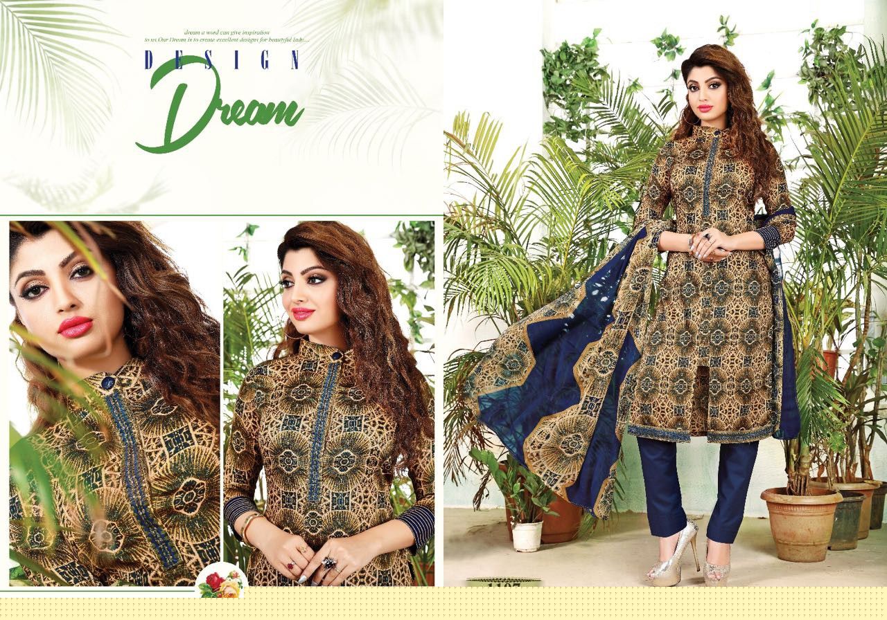 Naziya Vol-2 By Mag 1104 To 1113 Series Beautiful Stylish Colorful Ethnic Wear & Casual Wear Glace Cotton Dresses At Wholesale Price