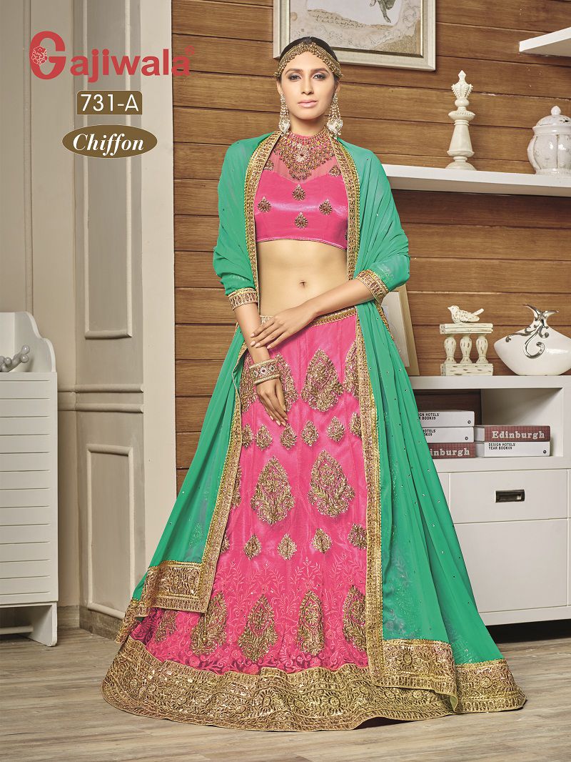 Pankhudi By Gajiwala Indian Traditional Wear Beautiful Colorful Wedding Collection Occasional Wear Net Embroidered Lehengas At Wholesale Price