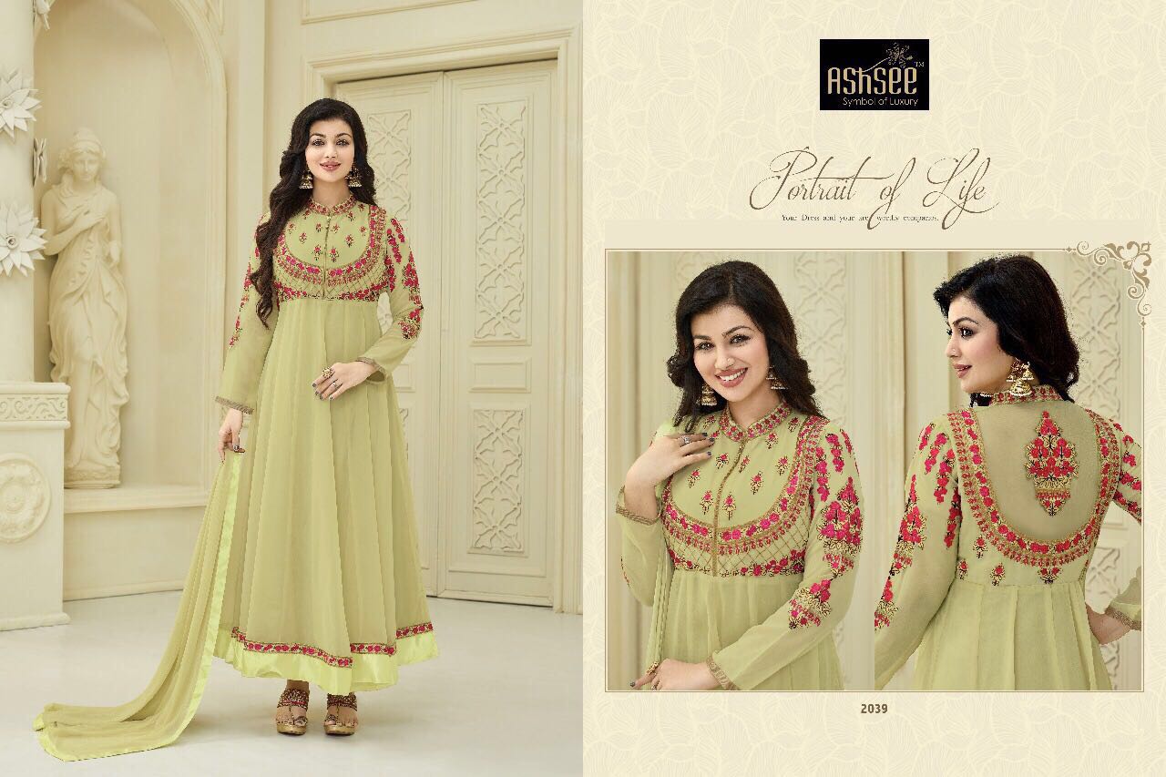 Sitara By Ashsee 2035 To 2040 Series Indian Designer Anarkali Suits With Heavy Embroidery Colorful Beautiful Occasional Wear & Party Wear Georgette Dresses At Wholesale Price