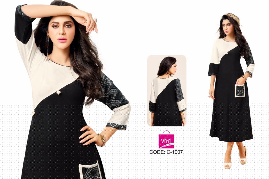 Gloria By Vini 1001 To 1009 Series Designer Beautiful Colorful Fancy Casual Wear & Ethnic Wear Rayon/ Cotton Printed Kurtis At Wholesale Price